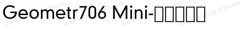Geometr706 Mini字体转换